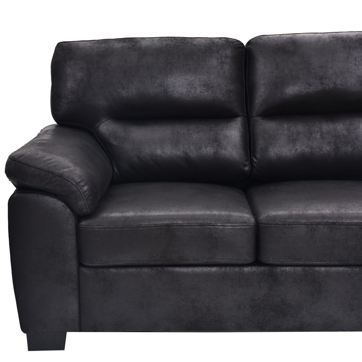 3 Seater Sofa With Padded Armrests And Triangular Leg