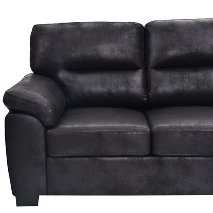 3 Seater Sofa With Padded Armrests And Triangular Leg