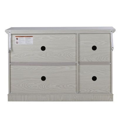 Storage Cabinet With 3 Mirrored Acrylic Doors, Adjustable Shelves