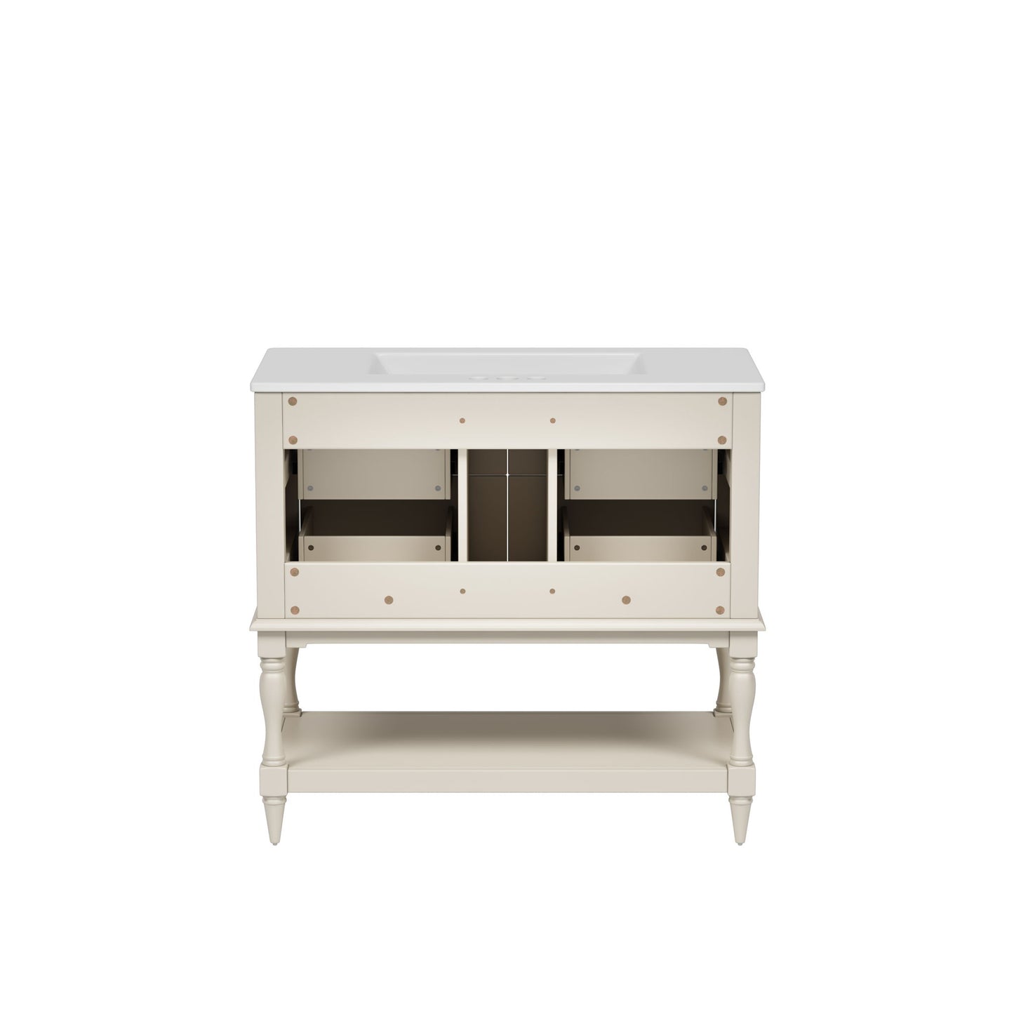 Bathroom Vanity Cabinet With Undermount Sink, 4 Drawer Set
