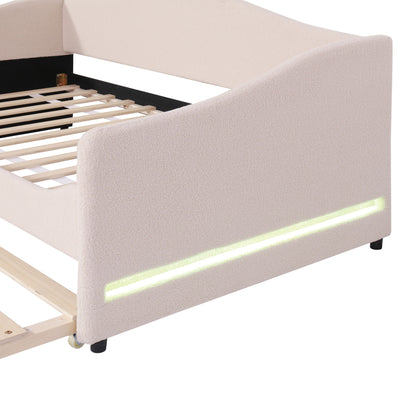 Design Upholstered Daybed With Light And Trundle