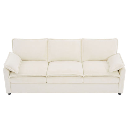 Modern 3 Seater Sofa With Side Storage Pockets For Living Room
