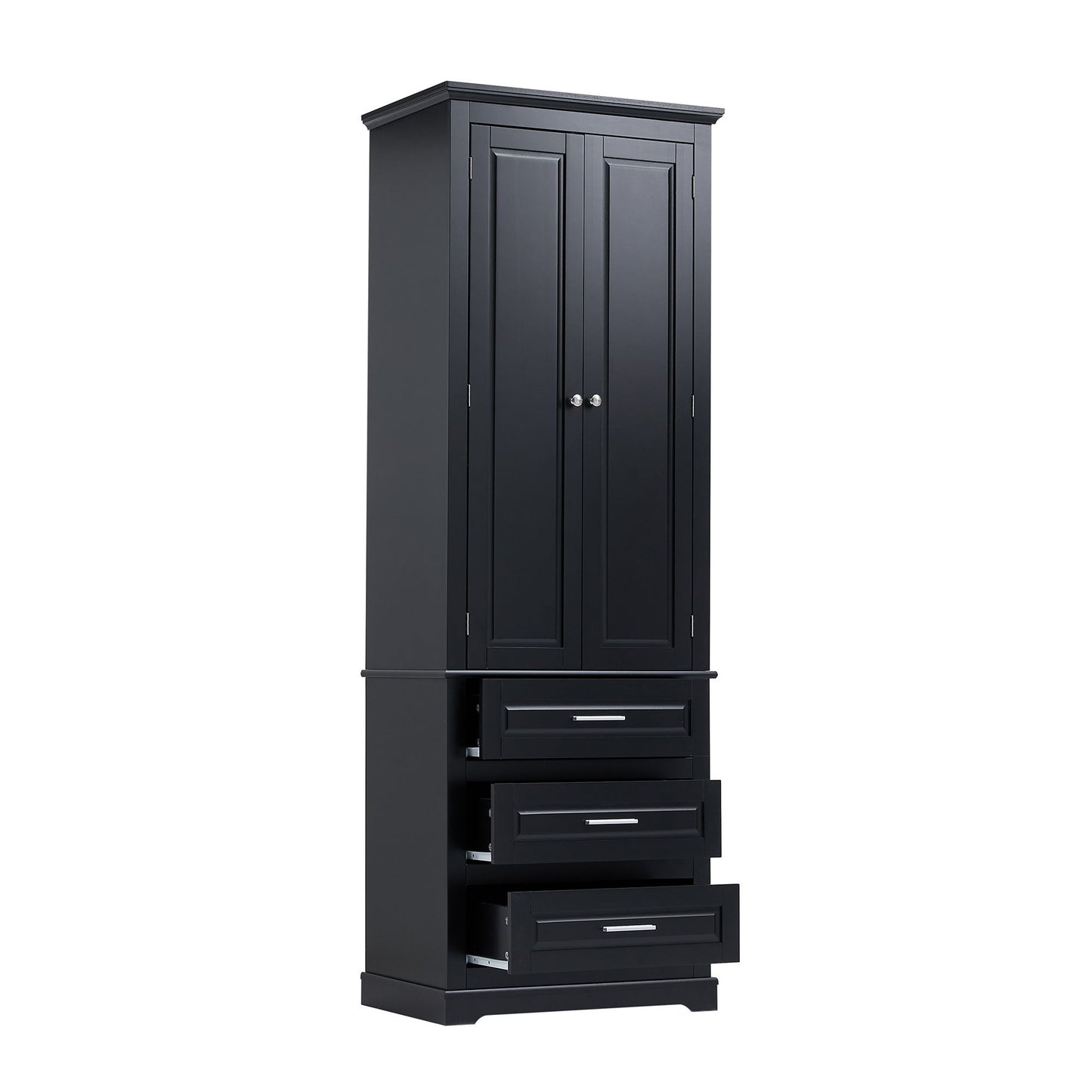 Tall Storage Cabinet With 3 Drawers For Bathroom