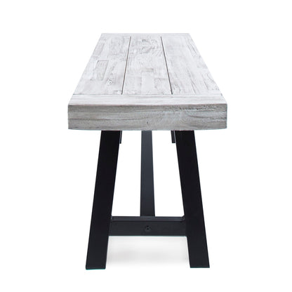 Tranquilizer - Outdoor Acacia Wood Bench With Slat Panel Design
