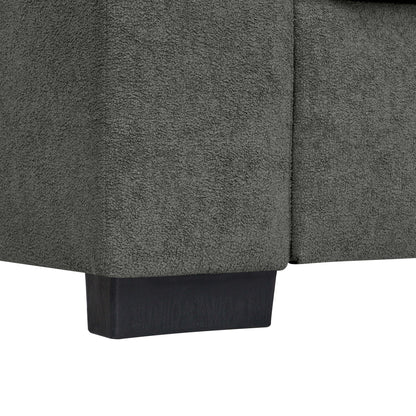 Upholstered Sofa With Toss Pillows - Dark Gray