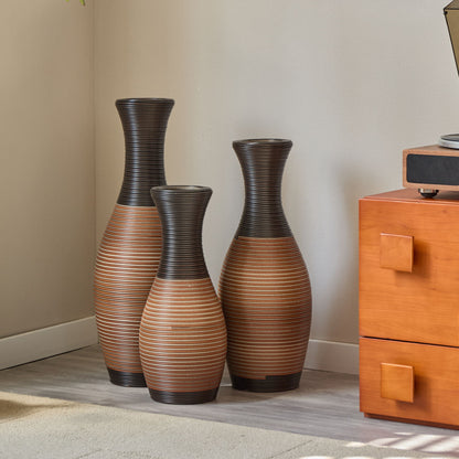 Designer Floor Vases, Large Vases For Home Decor Flooring (Set of 3)
