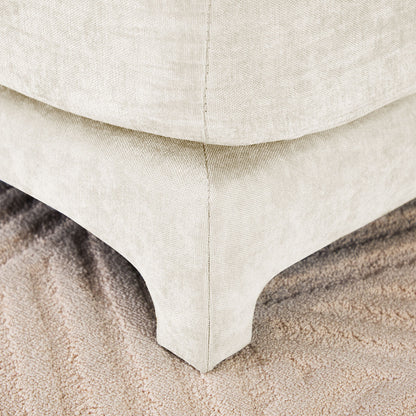 Stylish Sofa With Ottoman And Lumbar Pillows, Ergonomic Design