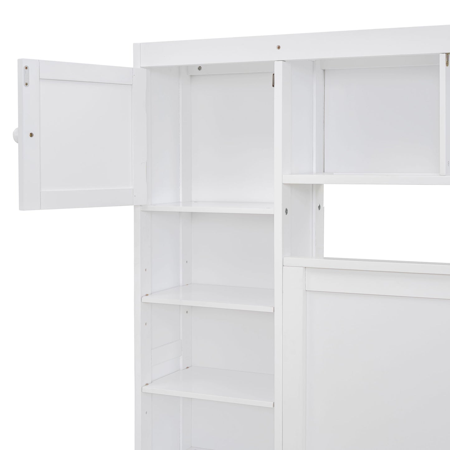 Bed With All In One Cabinet, Shelf And Sockets, Trundle