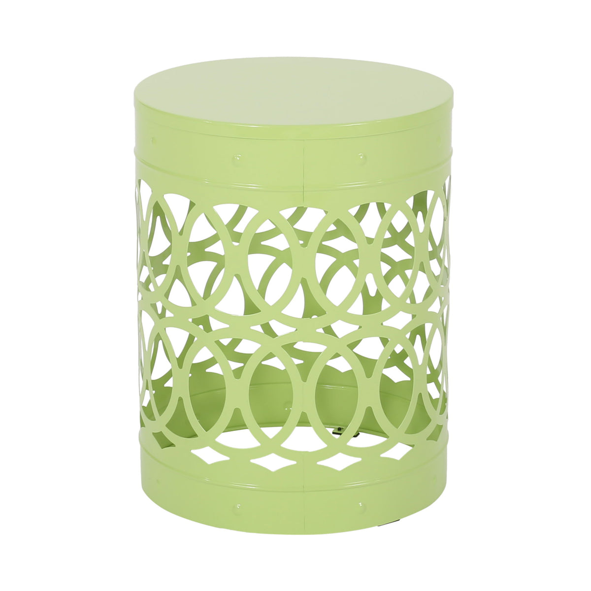 Outdoor Metal Large End Table, Modern Design