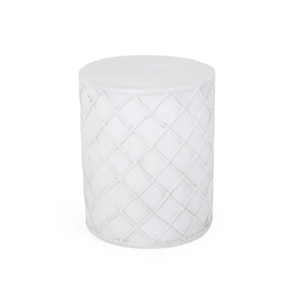 End Table, Outdoor - Antique White