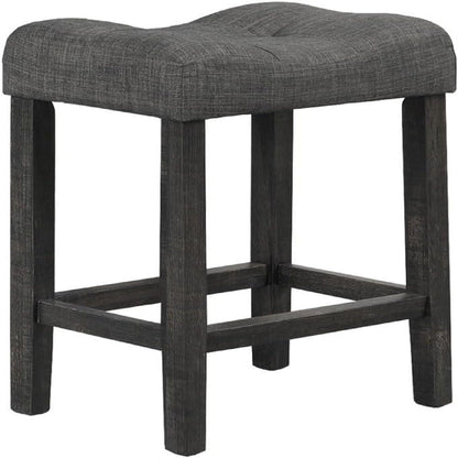 Transitional Counter Dining Set With 4 Tufted Stools