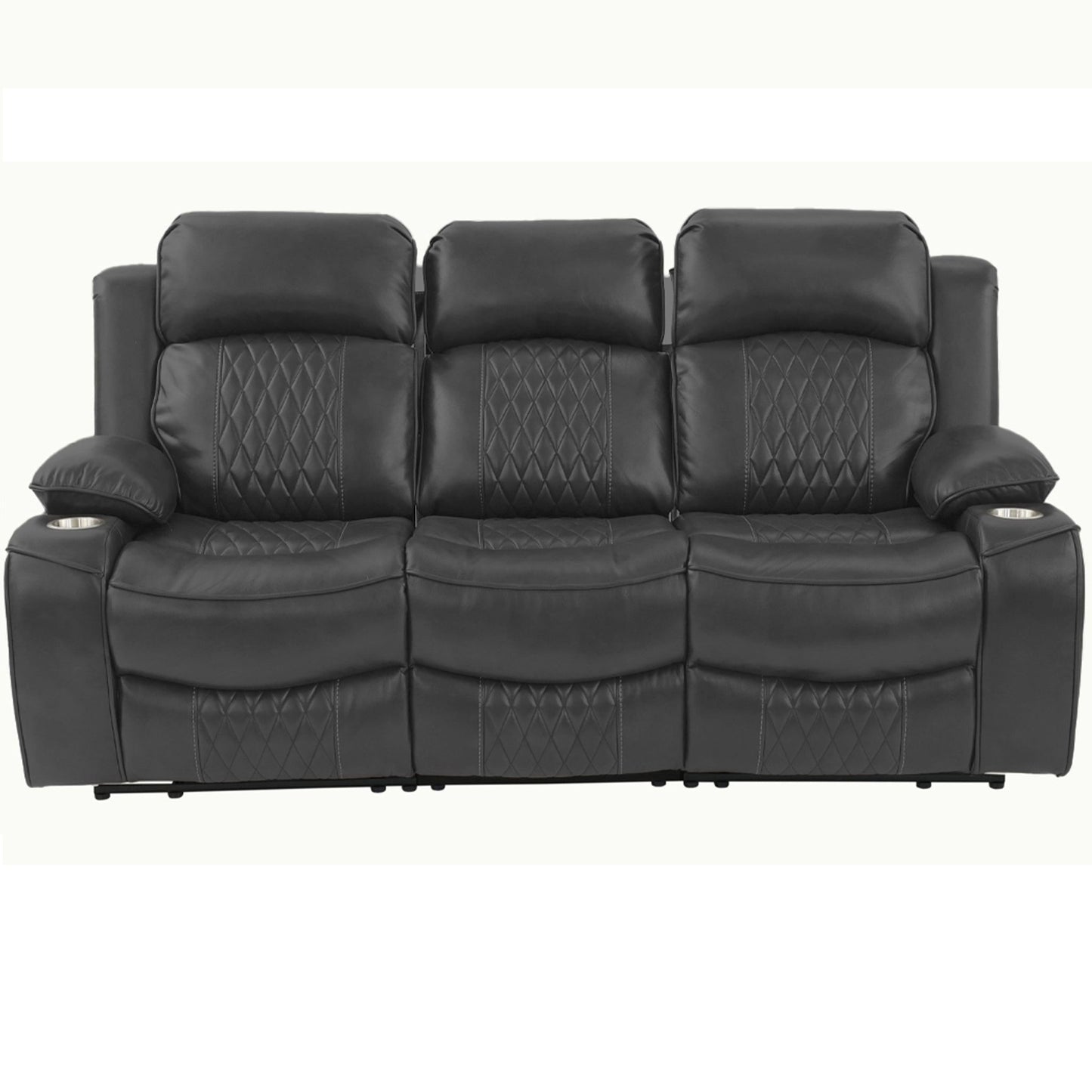 Power Motion Living Room Set With USB Port, Adjustable Headrest, Cup Holder