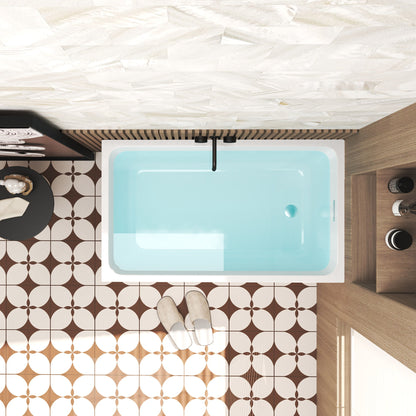 Freestanding Bathtub With Drain, Rectangular Shape