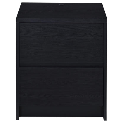 Geary - 2 Drawer Nightstand With LED Lights And USB Charging Ports