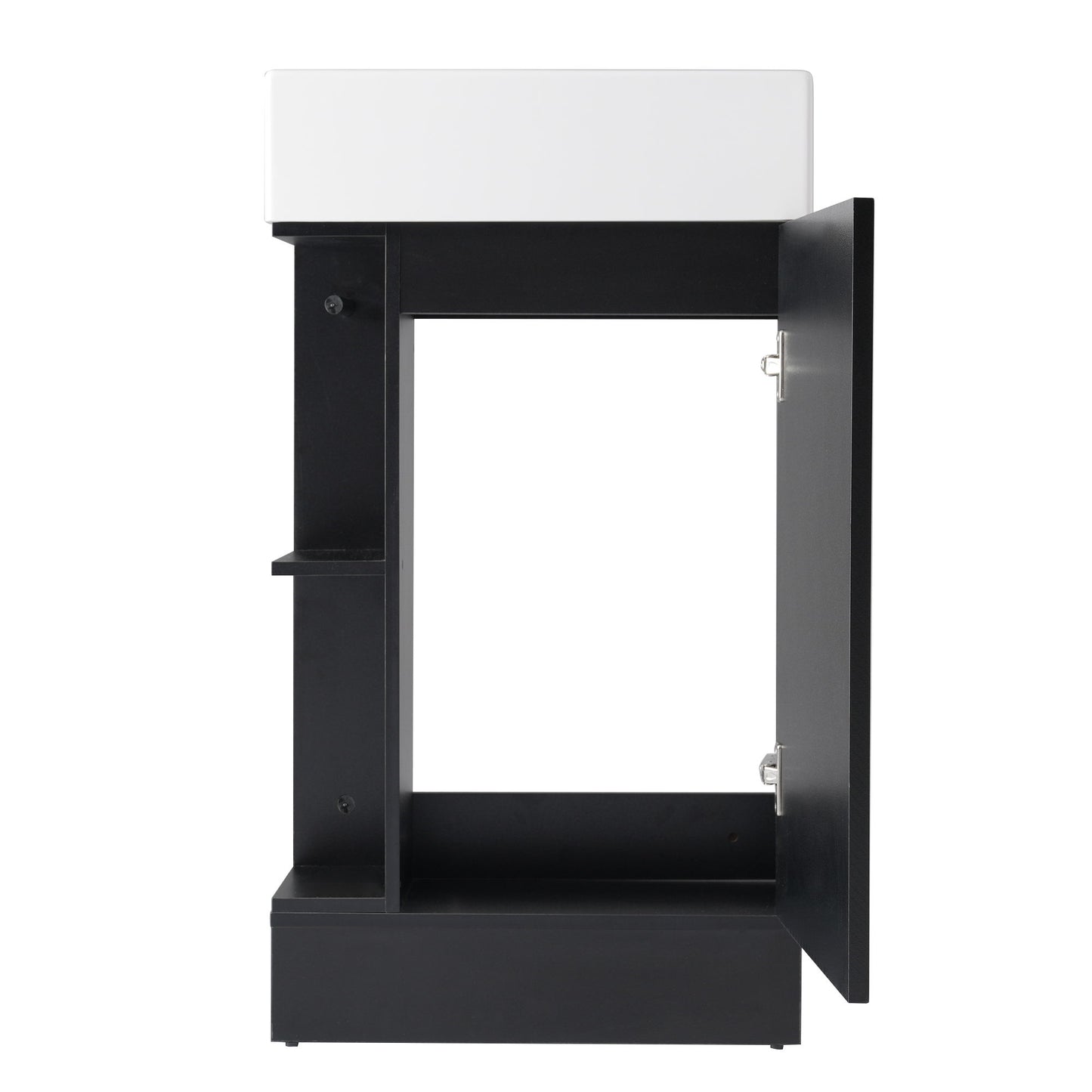 Modern Bathroom Vanity With Sink And 2 Tier Shelf