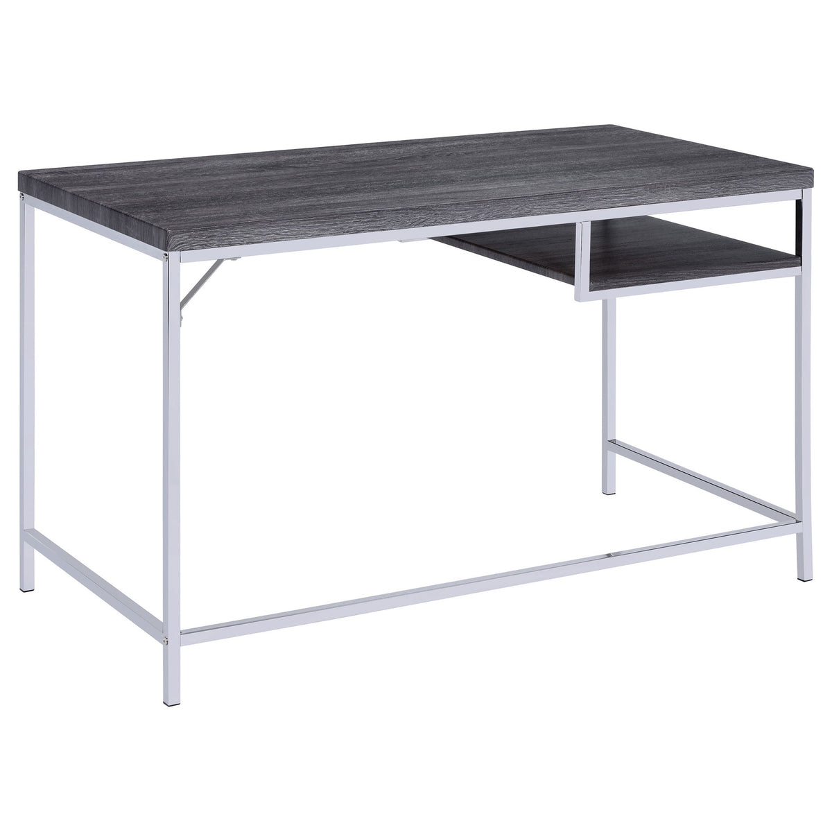 Rectangular Writing Desk, Compact Size For Home Office - Gray
