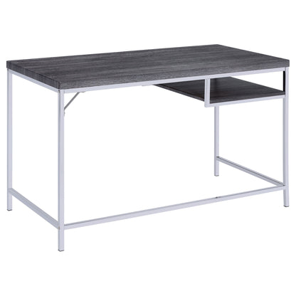 Rectangular Writing Desk, Compact Size For Home Office - Gray