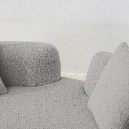 Modern Curved Loveseat