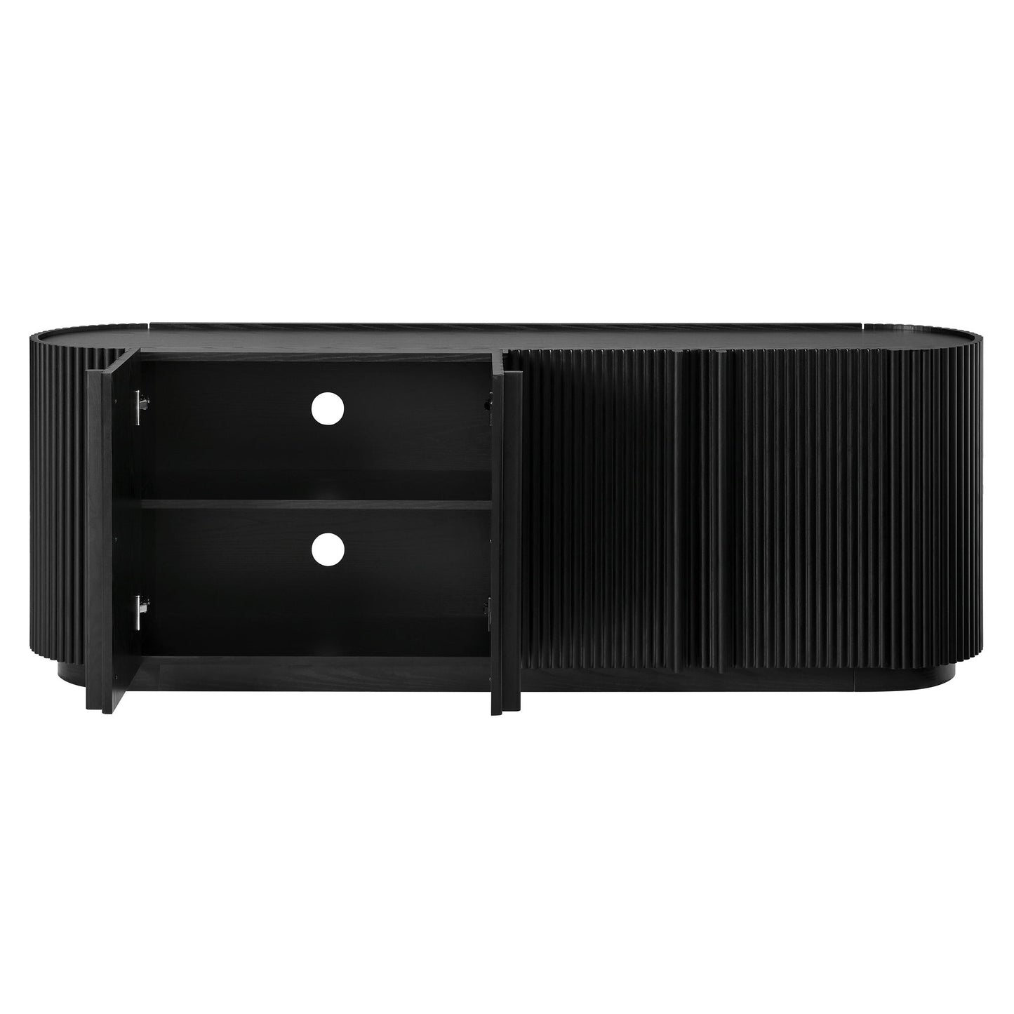 TV Stand With Fluted Tambour Style Door