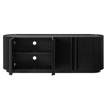 TV Stand With Fluted Tambour Style Door