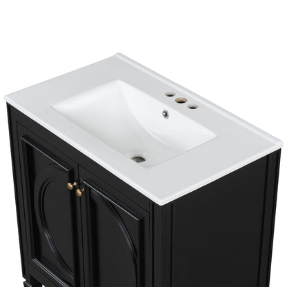 Bathroom Vanity With Sink With 2 Doors And Adjustable Shelf
