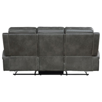 Forrest - Motion Reclining Sofa Comfort With Elegant Tufting And Wide Track Arms - Gray