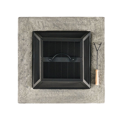 Outdoor Wood Bruning Magnesium Oxide Fire Pit With Lid