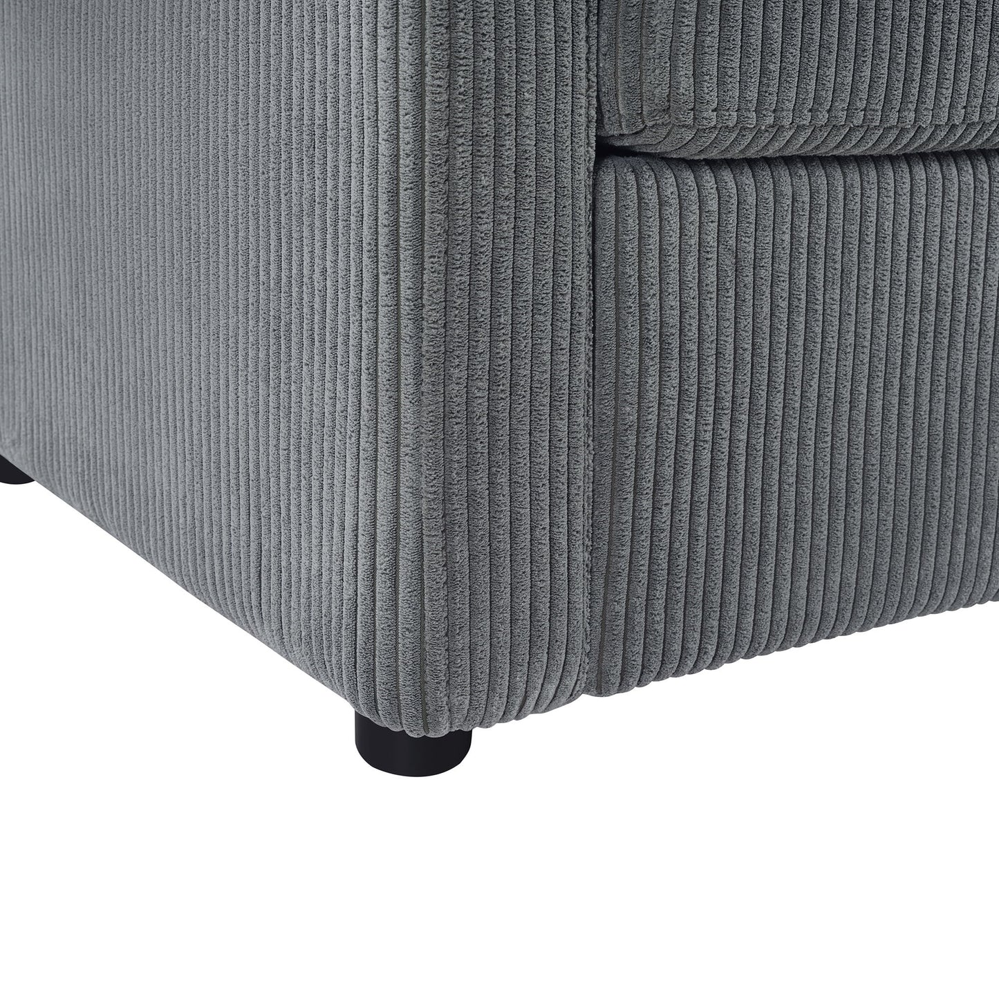 Sleeper Sofa With Foldable Mattress, USB Ports, Side Table & Storage Pocket