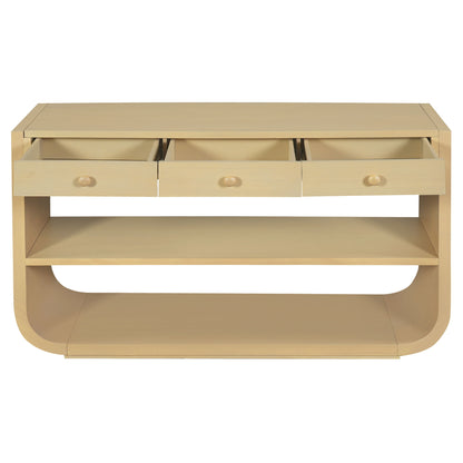 Console Table With 3 Soft Close Drawers & 2 Open Shelves