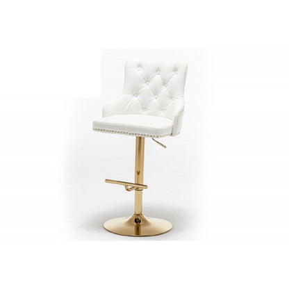 Adjustable Swivel Bar Stool With Nailhead Trim (Set of 2)
