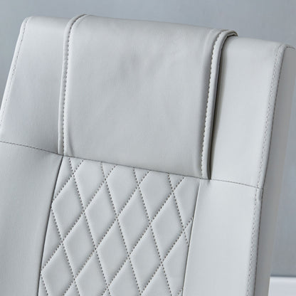 Modern Dining Chairs With Padded Seat, Metal Legs