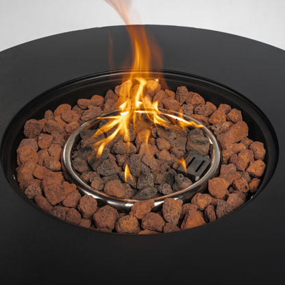 Propane Round 40000Btu Fire Pit Table - Black