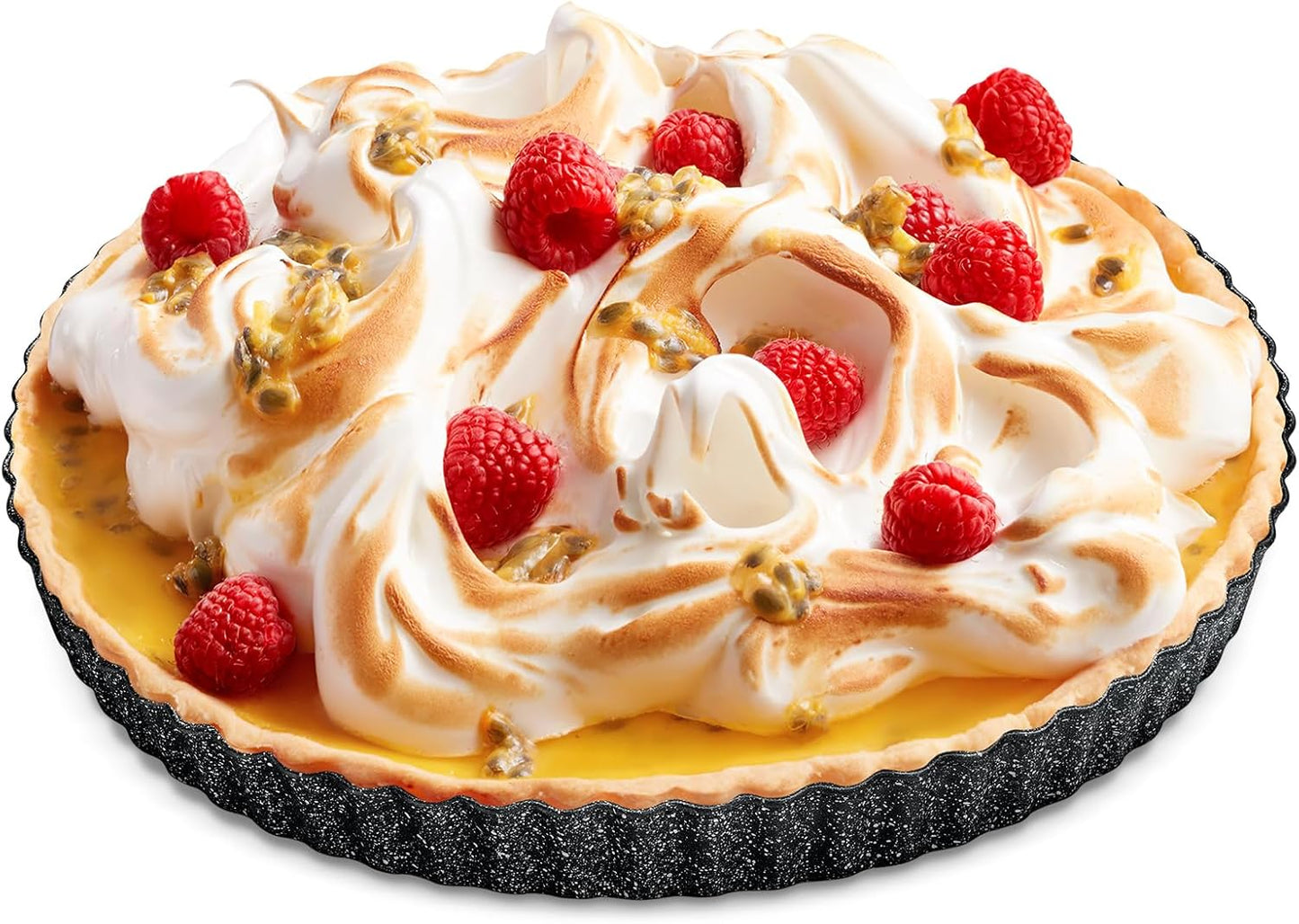 Bakken- Swiss Tart Pan – Quick Release Removable Base, Non-Stick Fluted Edge, Durable Steel - Create Perfect Pies, Fruit Tarts, and Quiches with Ease