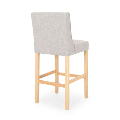 Vienna - Contemporary Fabric Tufted & Wingback Counter Stools (Set of 2)
