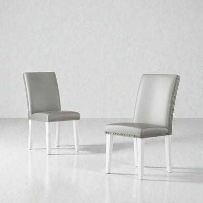 Upholstered Dining Chair With High Back Design (Set of 2)