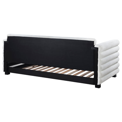 Fandango - Upholstered Twin Day Bed With Trundle - White
