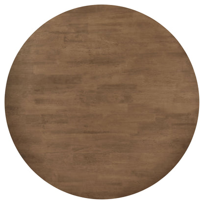 Guinea - 5 Piece Dining Set With Round Table And Upholstered Chairs - Walnut