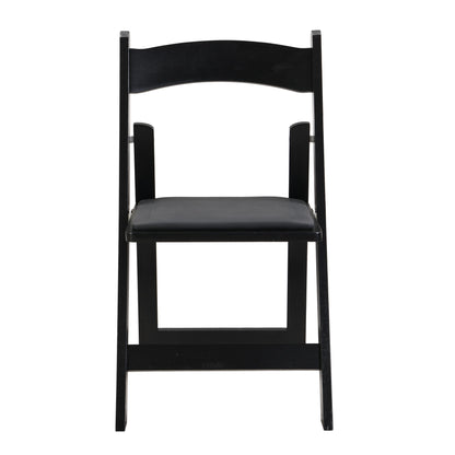 Solid Wood Upholstered Folding Chair Set, Dining Room (Set of 4)