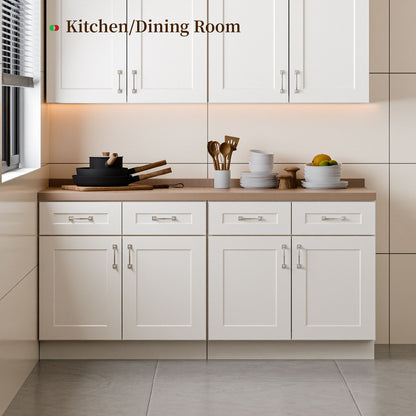 Shaker Wall Cabinet With Soft Close Hinges, Adjustable Shelves, Double Door