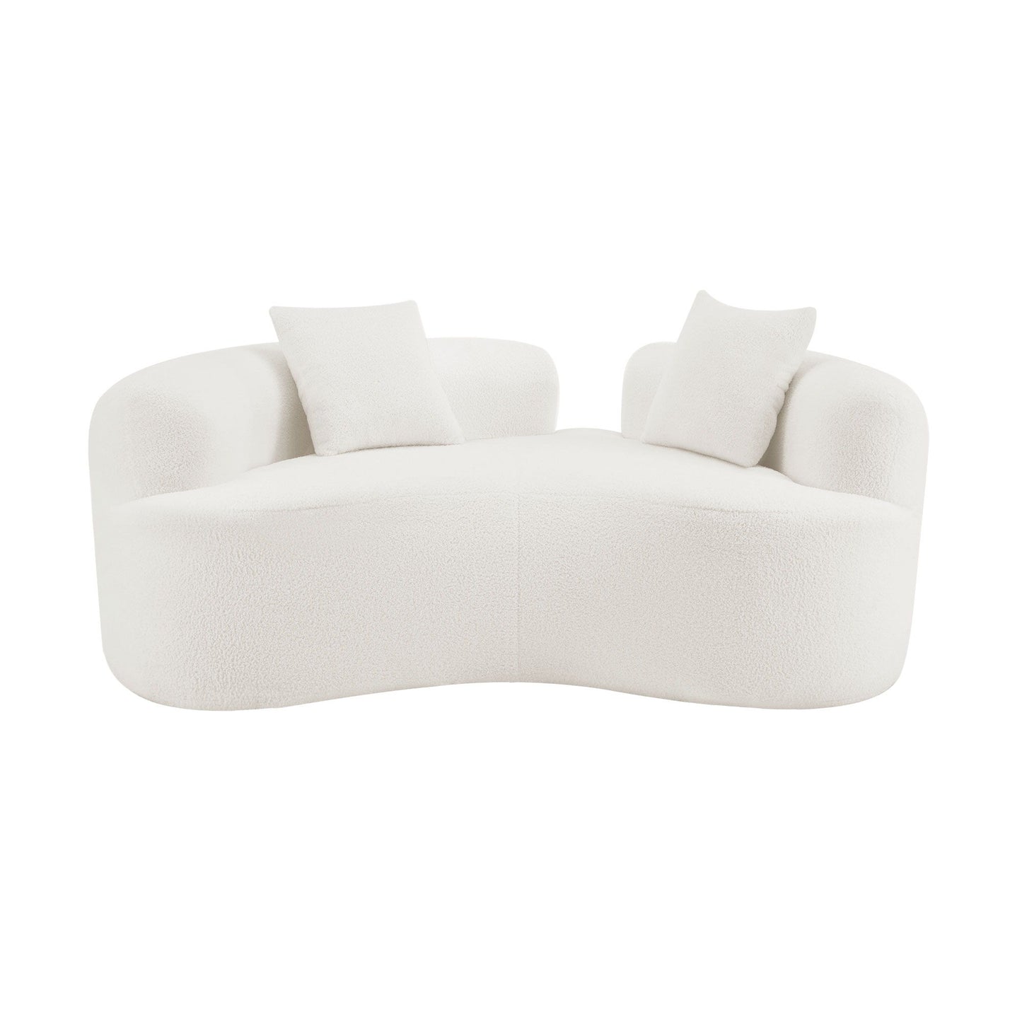 Modern Curved Loveseat