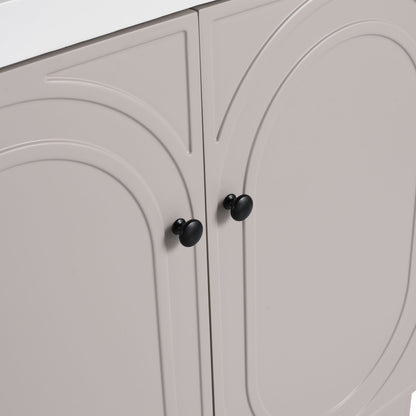 Modern Freestanding Bathroom Vanity With Soft Close Cabinet Doors