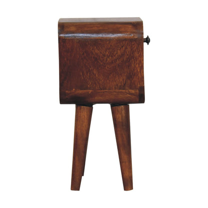 Mini California Curved Nightstand Wth Lower Slot