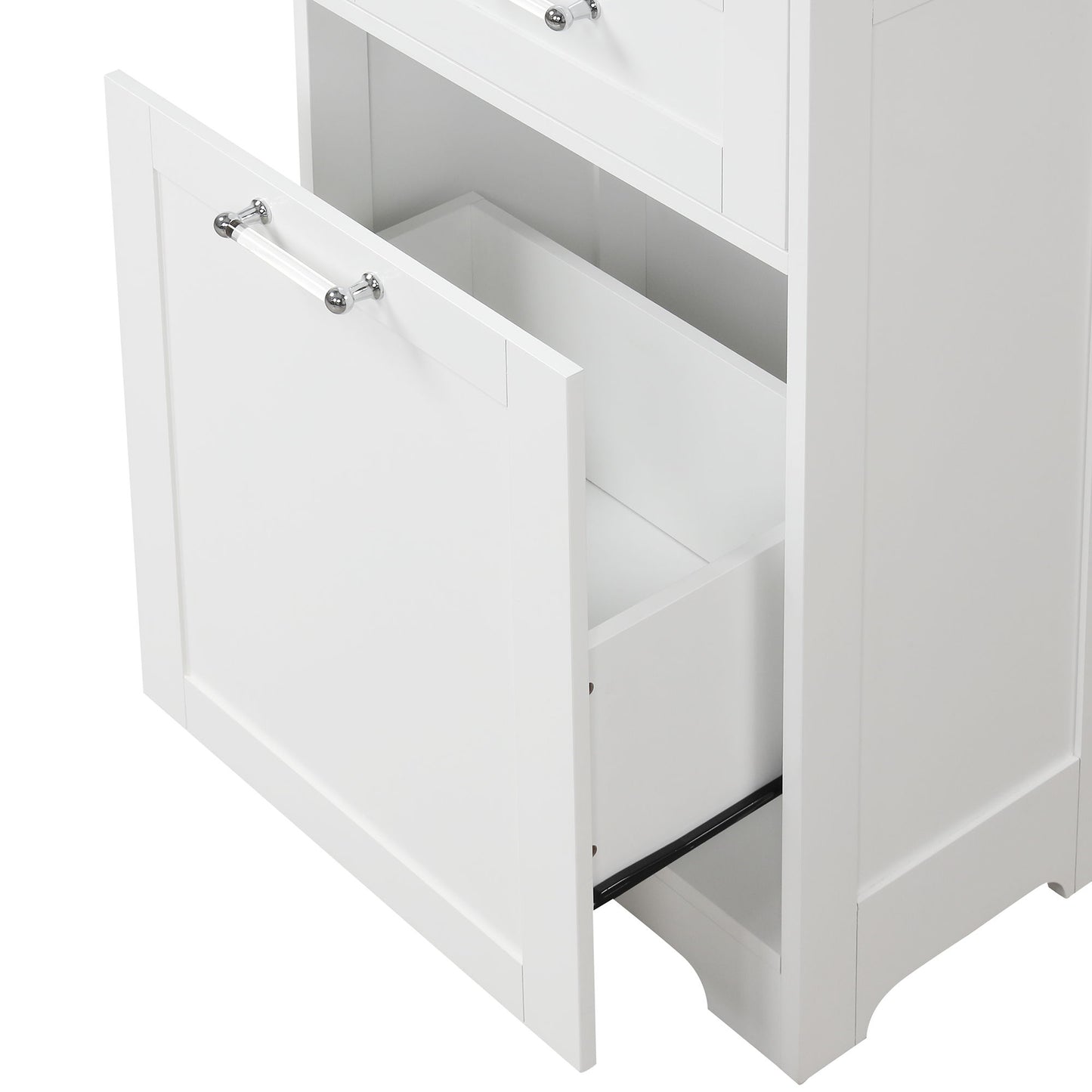 Tall Freestanding Bathroom Storage Cabinet With Adjustable Shelf And 2 Drawers