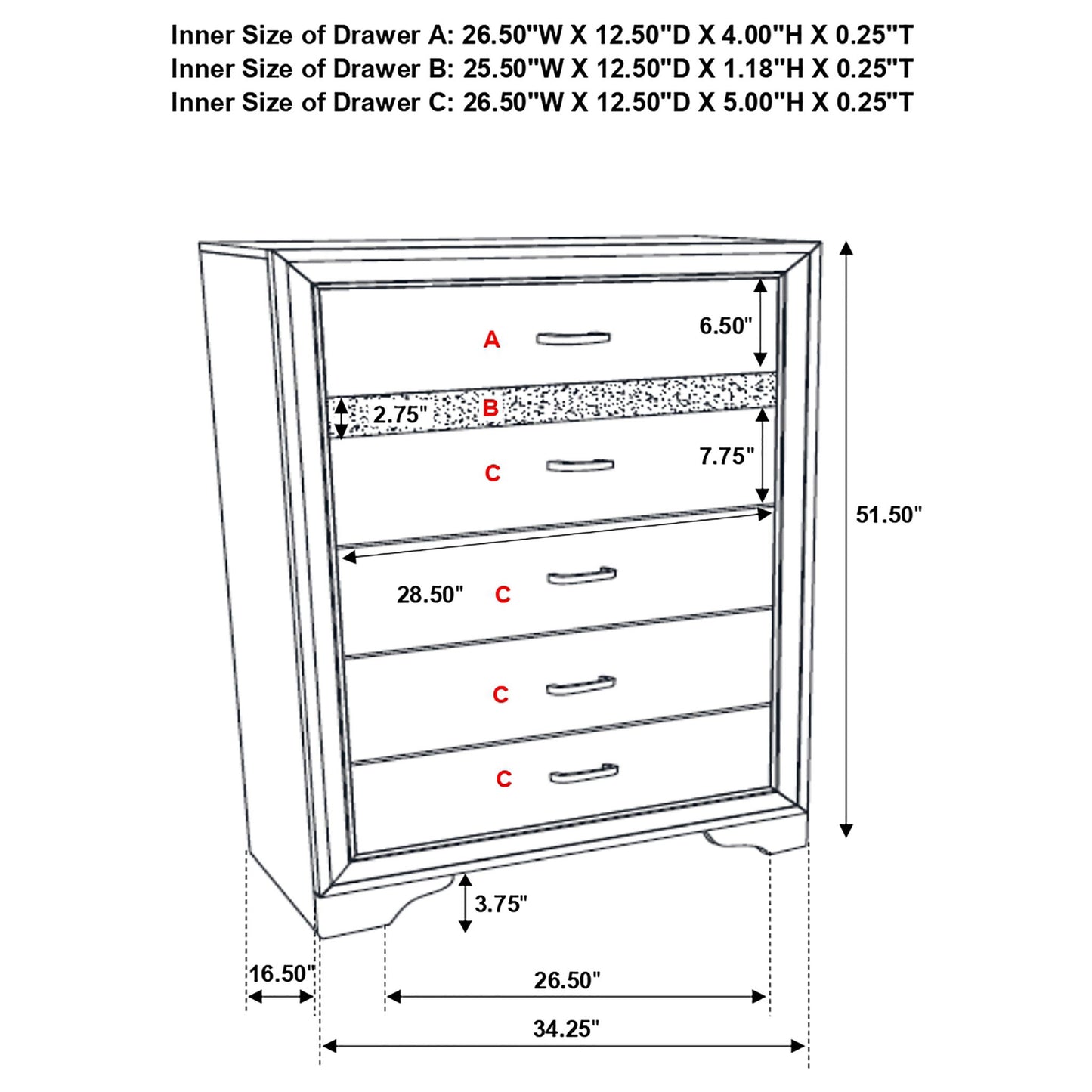 Annie - 5 Piece Bedroom Set