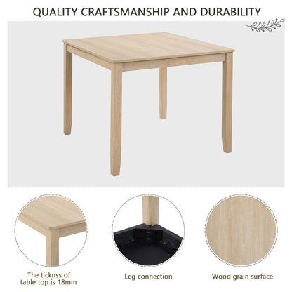 Modern 4 Person Dining Table Set With 4 Chairs