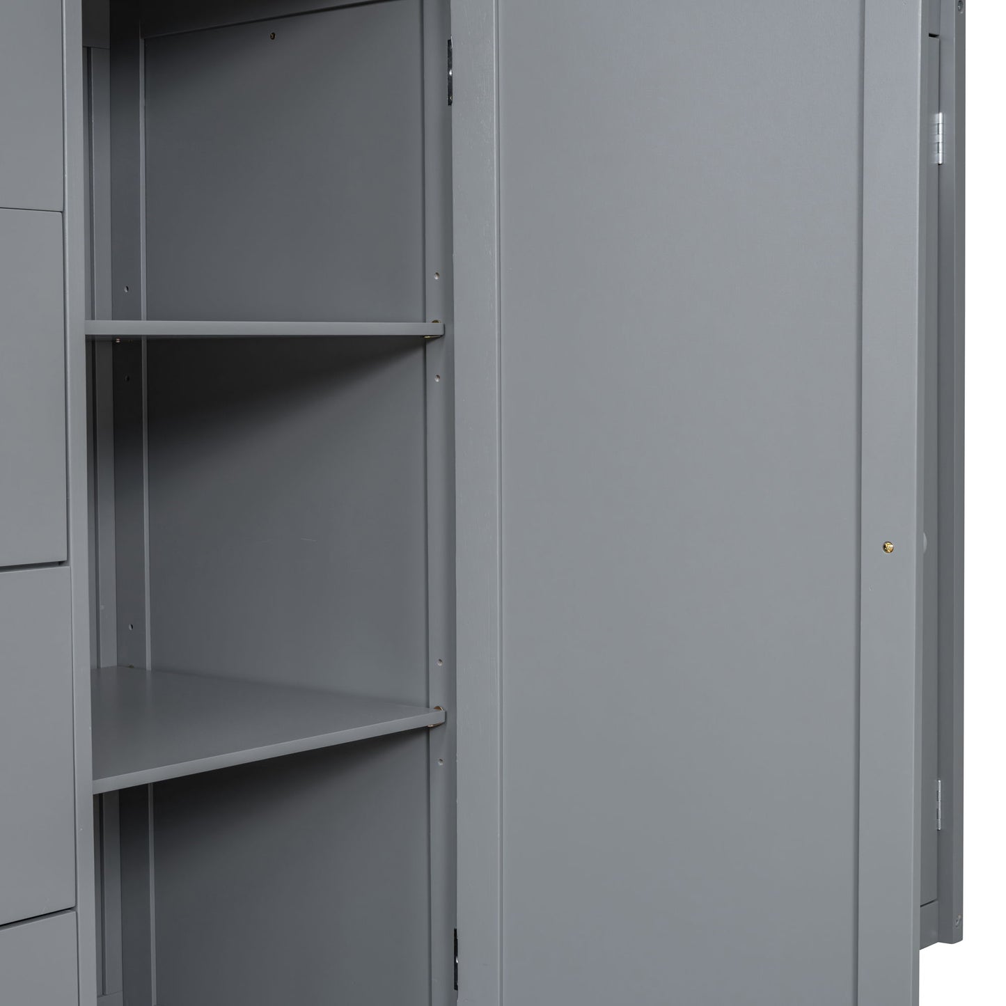 Loft Bed With Built In Wardrobes, Cabinets And Drawers