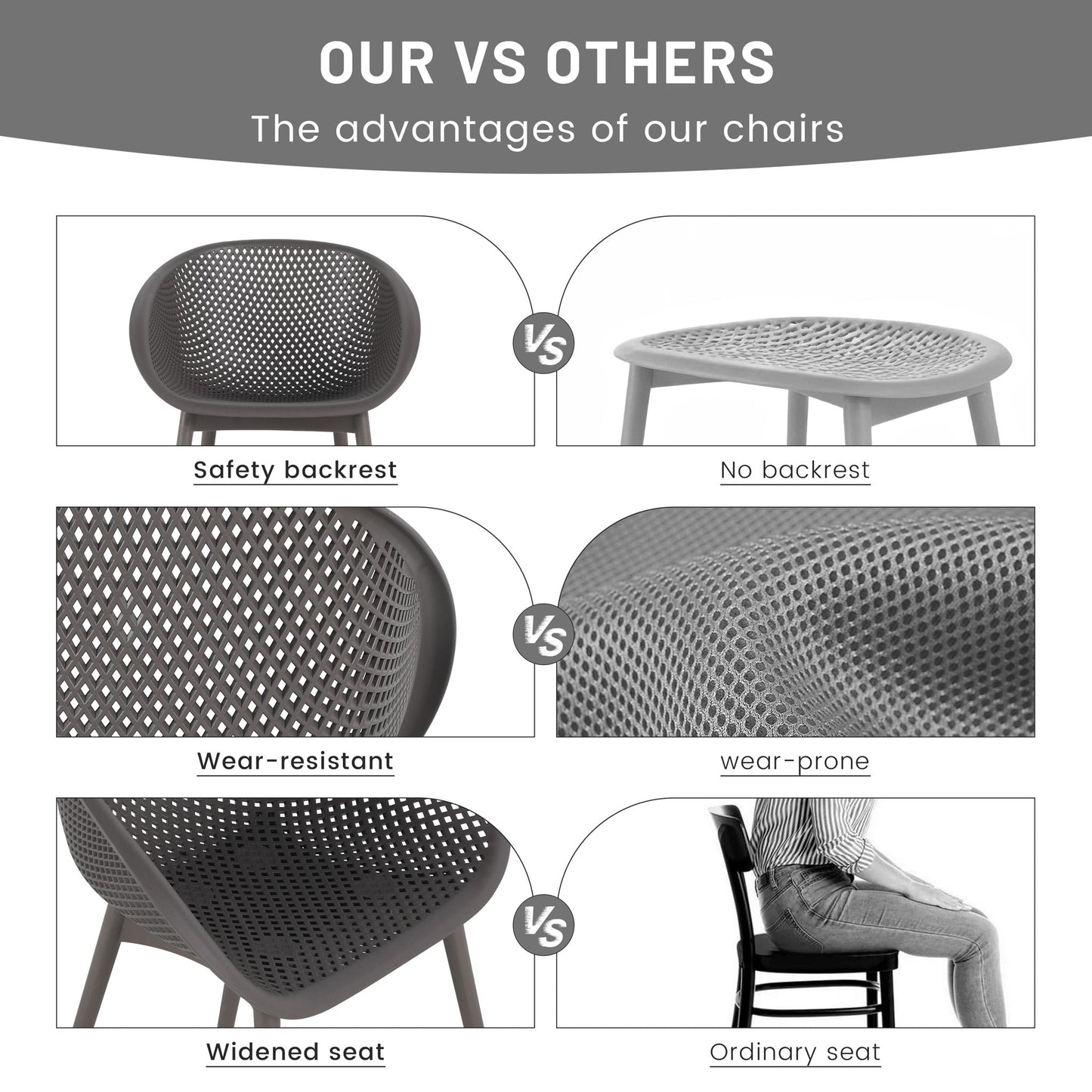 2 Pack Lounge Chair Set & Folding Square Table