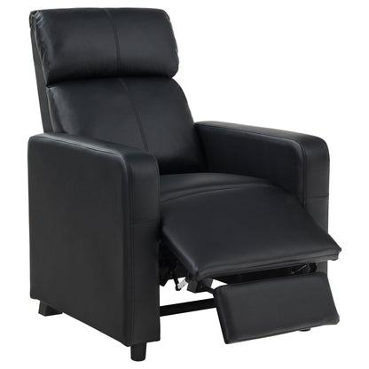 Warren - 4 Seater Home Theater With Wedge Console Recliners - Black