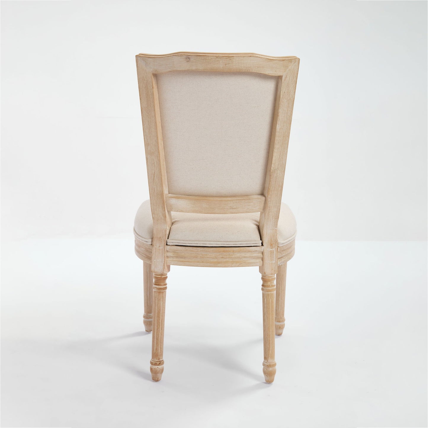 Dining Chairs Upholstered With T - Shaped Back (Set of 2) - Beige