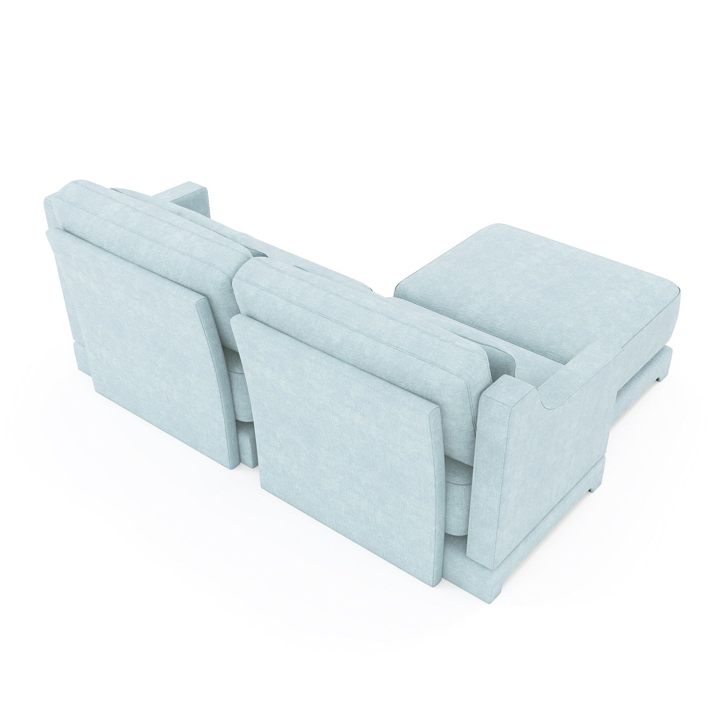 Stylish Sofa With Ottoman And Lumbar Pillows, Ergonomic Design